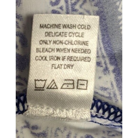 TALBOTS Cabana Life Sleeveless Swim Dress Navy Blue Size Small - Picture 8 of 9